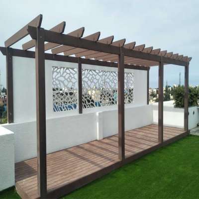 20178251 Easy installation waterproof composite wood pergola cover