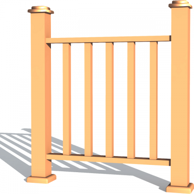 Easy installation wpc handrail outdoor railing